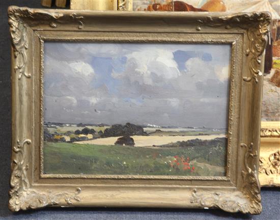 Campbell Archibald Mellon (1878-1955) Landscape, possibly Harberton, 8.75 x 12in.